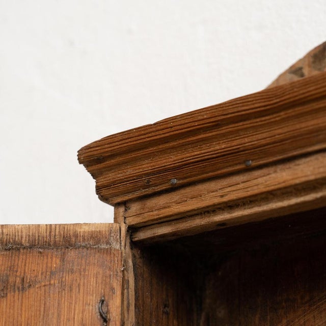 Wood Early 20th Century Rustic Wood Small Wall Cabinet For Sale - Image 7 of 10