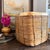 Mid-Century Modern Oversized Gabriella Crespi Style Brass Trim Rattan Storage Basket For Sale - Image 3 of 9