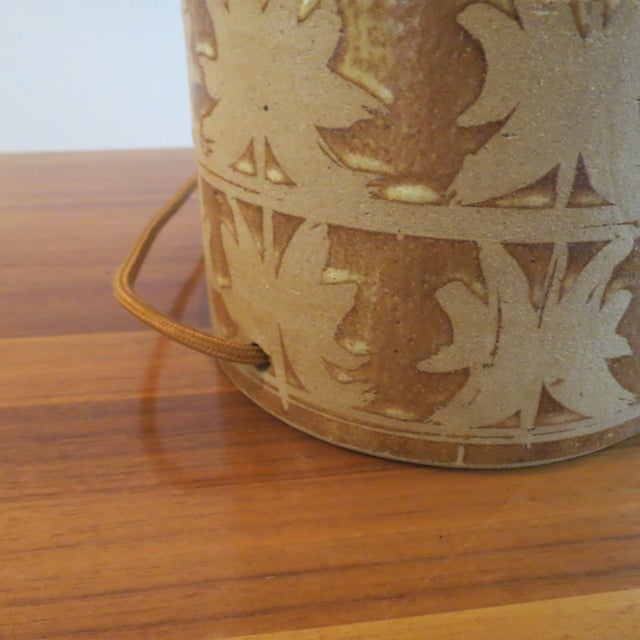 Vintage Pottery Table Lamp by John Virando of Richmond Hill, 1970s For Sale - Image 9 of 12