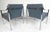 Milo Baughman Pair of Mid-Century Flat Bar Chrome Lounge Chairs For Sale - Image 4 of 9