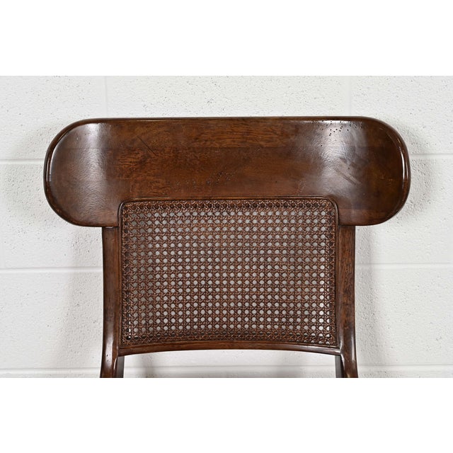 Ralph Lauren for Henredon English Regency Walnut and Cane Side Chairs or Dining Chairs, Pair For Sale In South Bend - Image 6 of 15