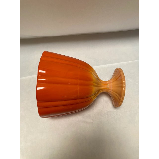Mid-Century Modern Vintage Bittersweet L. E. Smith Mid-Century Orange Bowl For Sale - Image 3 of 5