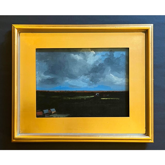 Impressionist Oil Painting of a Dutch Landscape For Sale - Image 3 of 3