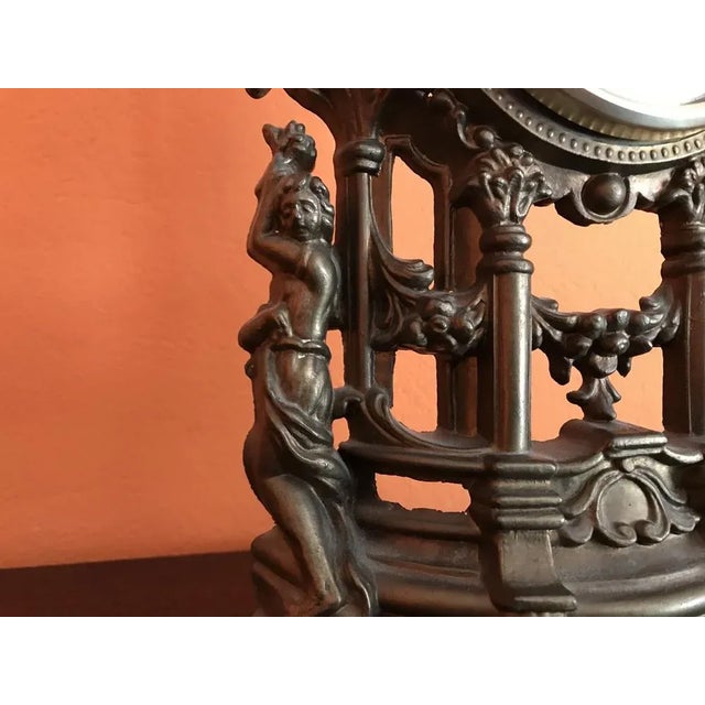 Metal Fireplace Wall Clock, 1970s For Sale - Image 4 of 10