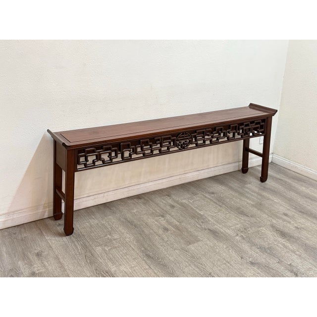 Brown Oriental Vintage Console Table For Sale - Image 8 of 10