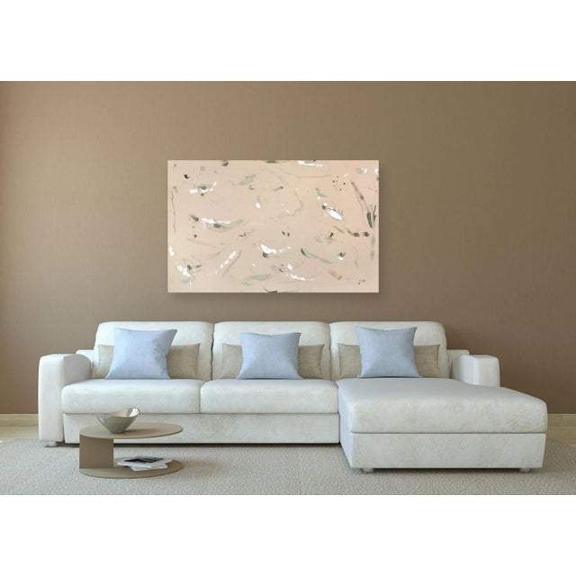 Tan Heard You in My Past Life - Abstract Modern Textural Painting on Canvas Original Artwork by Taylour Martin For Sale - Image 8 of 9