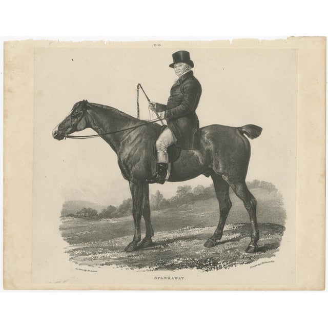 Maxim Gauci, Spankaway, Celebrated British Racehorse, Lithograph, 1840 For Sale - Image 3 of 10