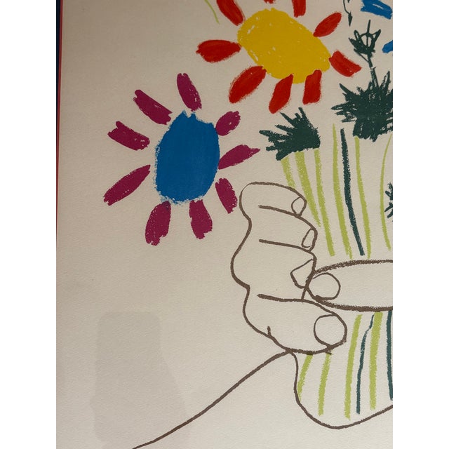 1950s 1950s Pablo Picasso - Flowers in the Hands Vintage Lithohgraph For Sale - Image 5 of 8