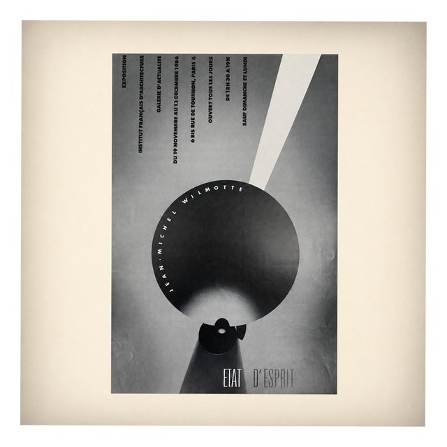 State of Mind Exhibition Poster by Jean-Michel Wilmotte Design Office, 1986 For Sale