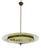 Murano Glass and Brass Pendant Light in the style of Pietro Chiesa for Fontana Arte, 1950s For Sale