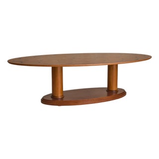 Rare Italian Oval Dining Table Attributed to Paolo Portoghesi For Sale