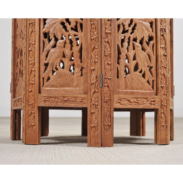 Moorish Style Carved Teak Inlaid Round Tabouret Drink Table For Sale - Image 15 of 18
