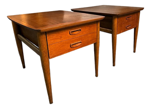 Lane Mid-Century Modern Walnut Side Tables Cir. 1965 (Pair)