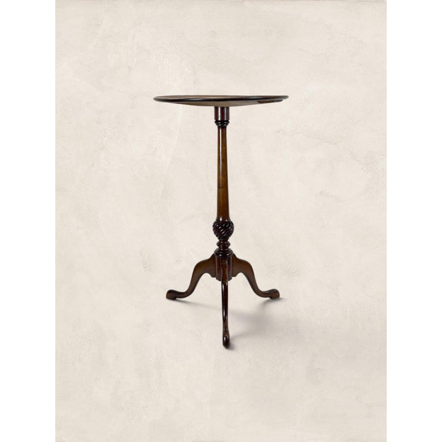 Brown Early 19th Century Antique English Mahogany Tripod Occasional Table For Sale - Image 8 of 9