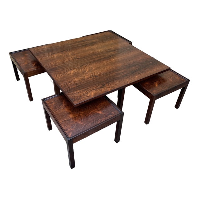 Danish Mid Century Modern Nesting Coffee Table by Arne Hovmand Olsen. Circa 1970s For Sale