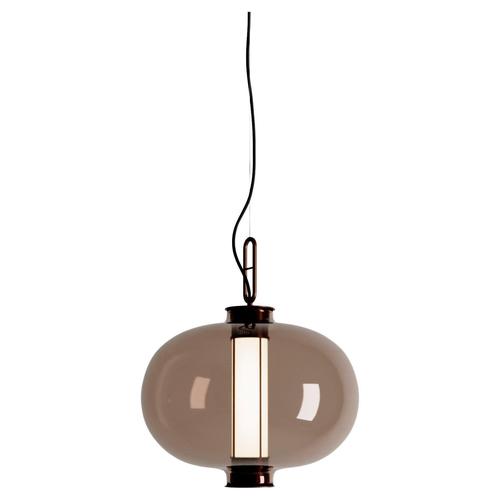 Bai T Ma Ma Bronze Light with Amber Glass Outdoor Diffuser by Neri & Hu for Parachilna, 2014 For Sale - Image 9 of 9