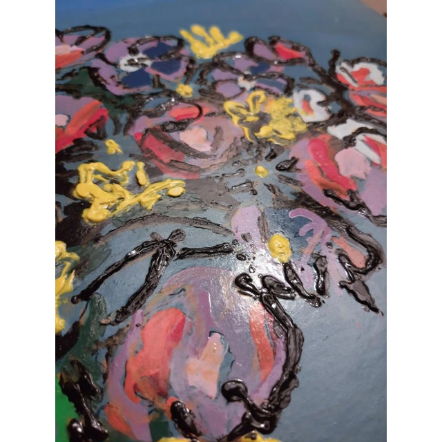 Abstract Modern Floral Painting Picasso Portocarrero Style For Sale - Image 4 of 6