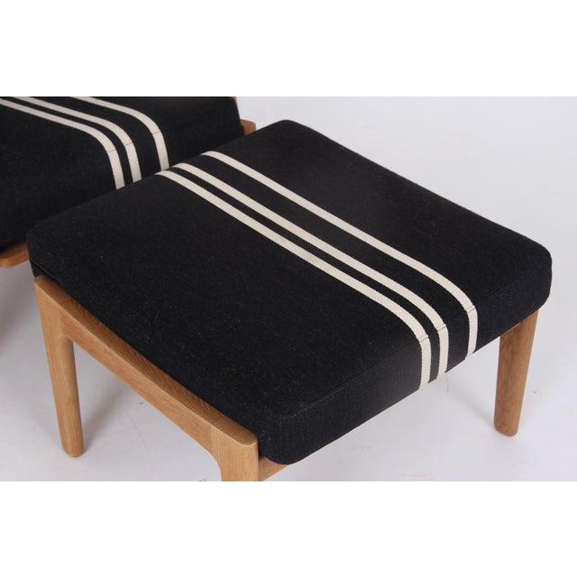 Set of Model Ge290a Armchair & Ge290s Footstool by Hans J. Wegner for Getama, 1960s For Sale - Image 12 of 16