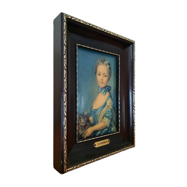 We are offering here an exquisite framed French handmade Enamel Porcelain Painting from 1930's - A reproduction of the...