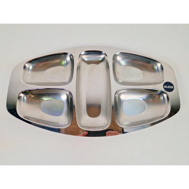 Divided Stainless Steel Tray by Carlo Mazzeri for Alessi, Italy, 1960s For Sale - Image 6 of 9