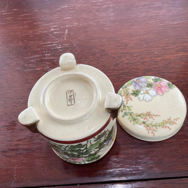 Ceramic Antique Satsuma Signed Small Box For Sale - Image 7 of 7