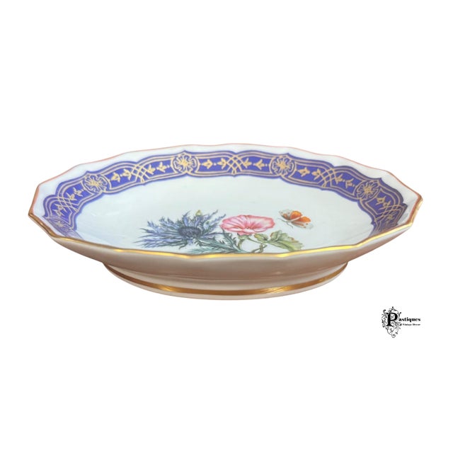 Mottahedeh Vintage Mottahedah Merian Service Collection Porcelain Trinket Dish For Sale - Image 4 of 6