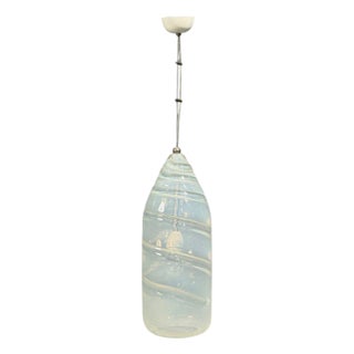 1960s Leucos, Italian Modern, Pendant Light, Handblown Glass, Metal, Italy For Sale