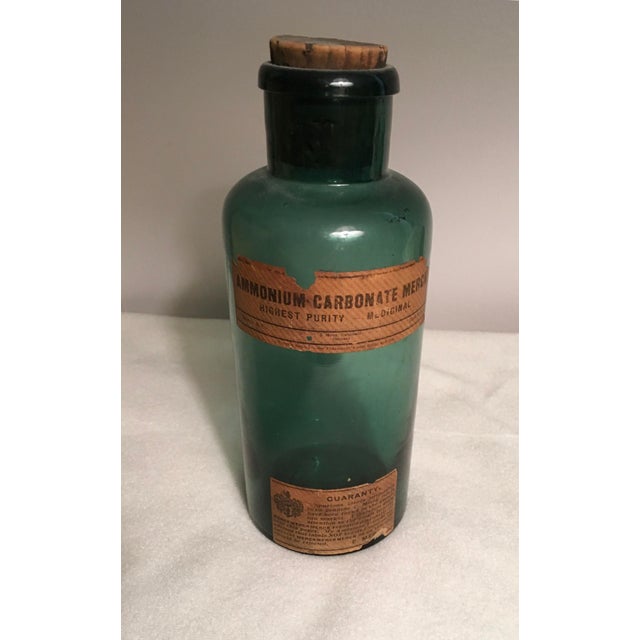 Early 20th Century Green Apothecary Jar For Sale - Image 4 of 4