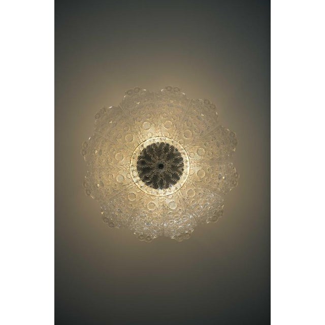 Scandinavian Modern Pendant Lamp in Chrome and Glass attributed to Carl Fagerlund, 1940s For Sale - Image 6 of 9