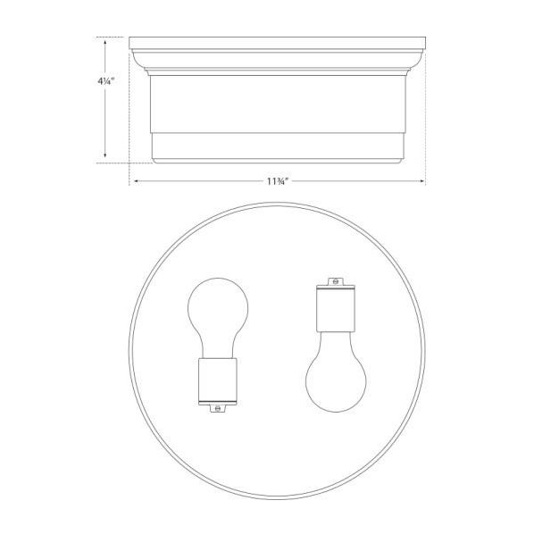 2020s Visual Comfort Signature Siena Small Flush Mount in Bronze with White Glass For Sale - Image 5 of 5