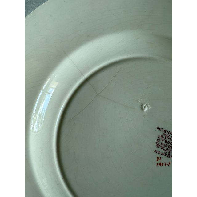 Set of 9 Wedgwood Dinner Plates in the Morning Glory Pattern For Sale - Image 12 of 13