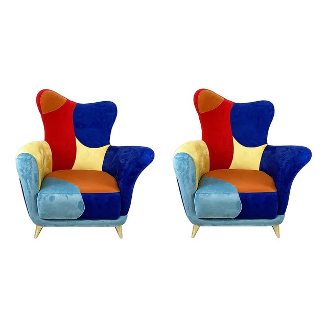 Set of Asymmetrical Armchairs, 1990s For Sale