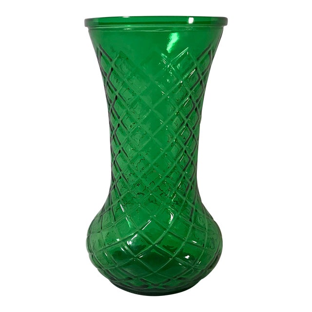 Vintage Hoosier Glass Green Vase Chairish
