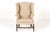 Beige Large English Mahogany Wing Chair, 1700s For Sale - Image 8 of 8