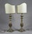 Wood 19th Century Candelabra Lamps in Lacquered Wood with Faux Marble Finish, Set of 2 For Sale - Image 7 of 8