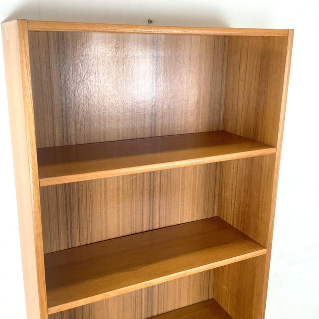 Scandinavian Modern Teak Open Bookcase Display Shelving Unit For Sale - Image 12 of 17