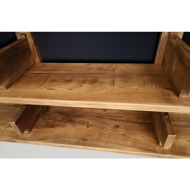 Patinated Elm Bookshelf in the style of Pierre Chapo, France, 1970s For Sale - Image 11 of 18