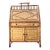 Vintage Tortoise Burnt Rattan Drop Front Desk For Sale