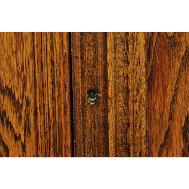 Antique Jacobean Renaissance Tudor Oak Blind China Cabinet Bookcase Cupboard For Sale - Image 11 of 15