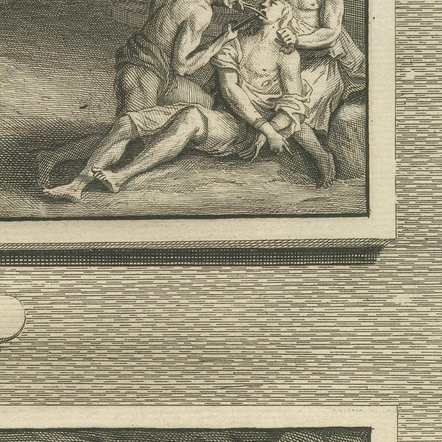 Pieter Mortier, Martyrdom of the Maccabee Brothers and Zeal of Mattathias, 1700, Engraving For Sale - Image 6 of 12
