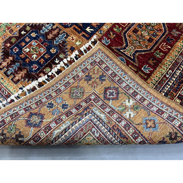 Rust Sultani Garden Panel Wool Rug, 5'10" X 8'1" For Sale - Image 13 of 13