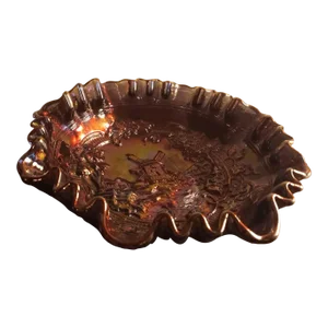 1950s Smokey Purple Windmill Imperial Carnival Glass Bowl