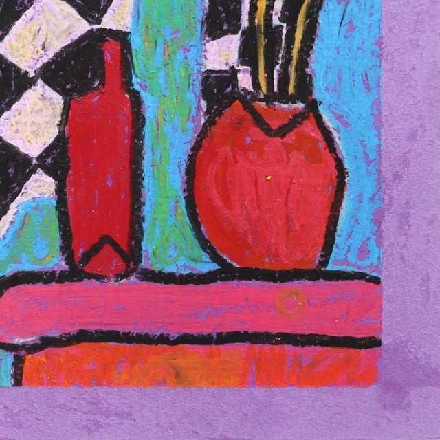 Still Life 7 - Original Bold Abstract Food Still Life Painting on Paper by Valerie Etitinwo For Sale - Image 4 of 8