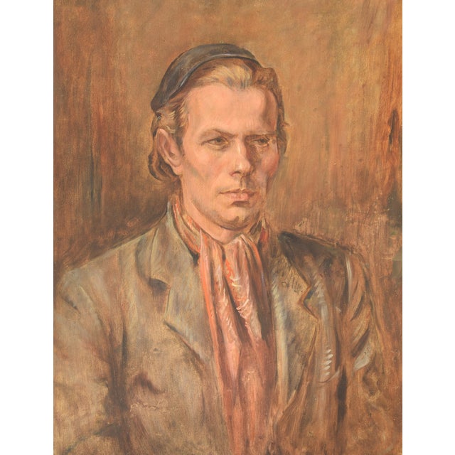 Ludwig Straub, Self-Portrait, 1930s, Oil on Hardboard, Framed For Sale - Image 10 of 10
