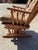 1980s Vintage Solid Wood Windsor-Style Glider Rocking Chair With Tufted Cushions For Sale - Image 5 of 9