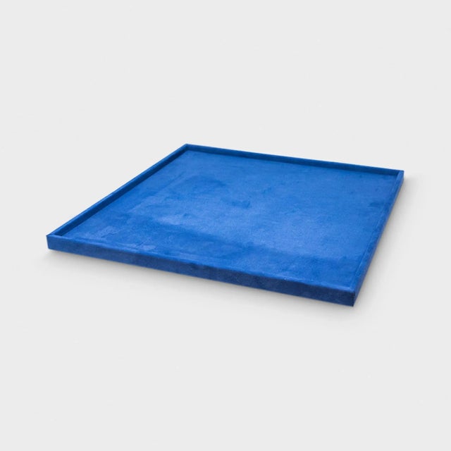 Custom Made Cobalt Blue Suede Tray
