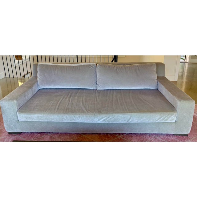 Restoration Hardware Modena Track Arm Mohair Sofa Chairish