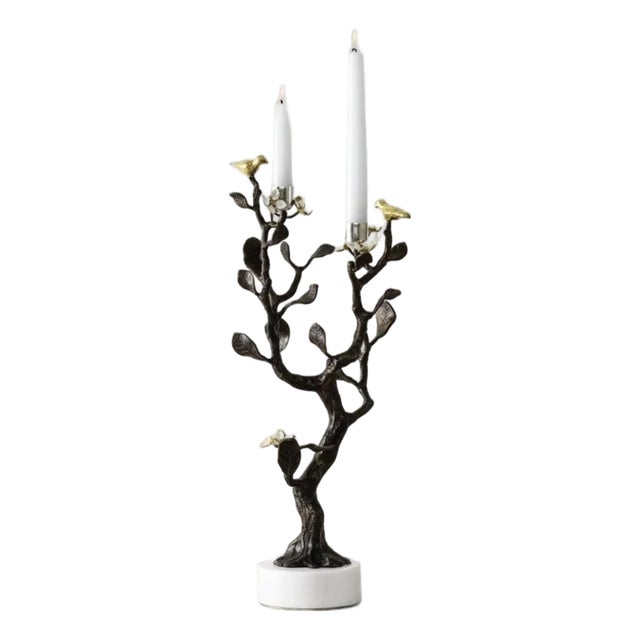 New in Box - Michael Aram Lovebirds Candelabras (Set of 2) For Sale