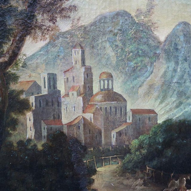 Calvet after Claude Francois, Landscape with Ancient Architecture and Lush Nature, 1700s-1800s, Oil on Canvas For Sale - Image 7 of 11