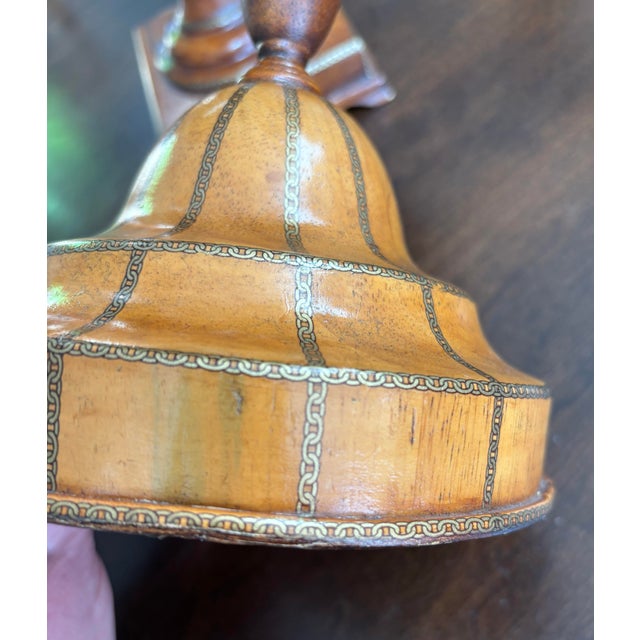 Antique Edwardian Inlaid Satinwood Cutlery Urn 16” For Sale - Image 9 of 12